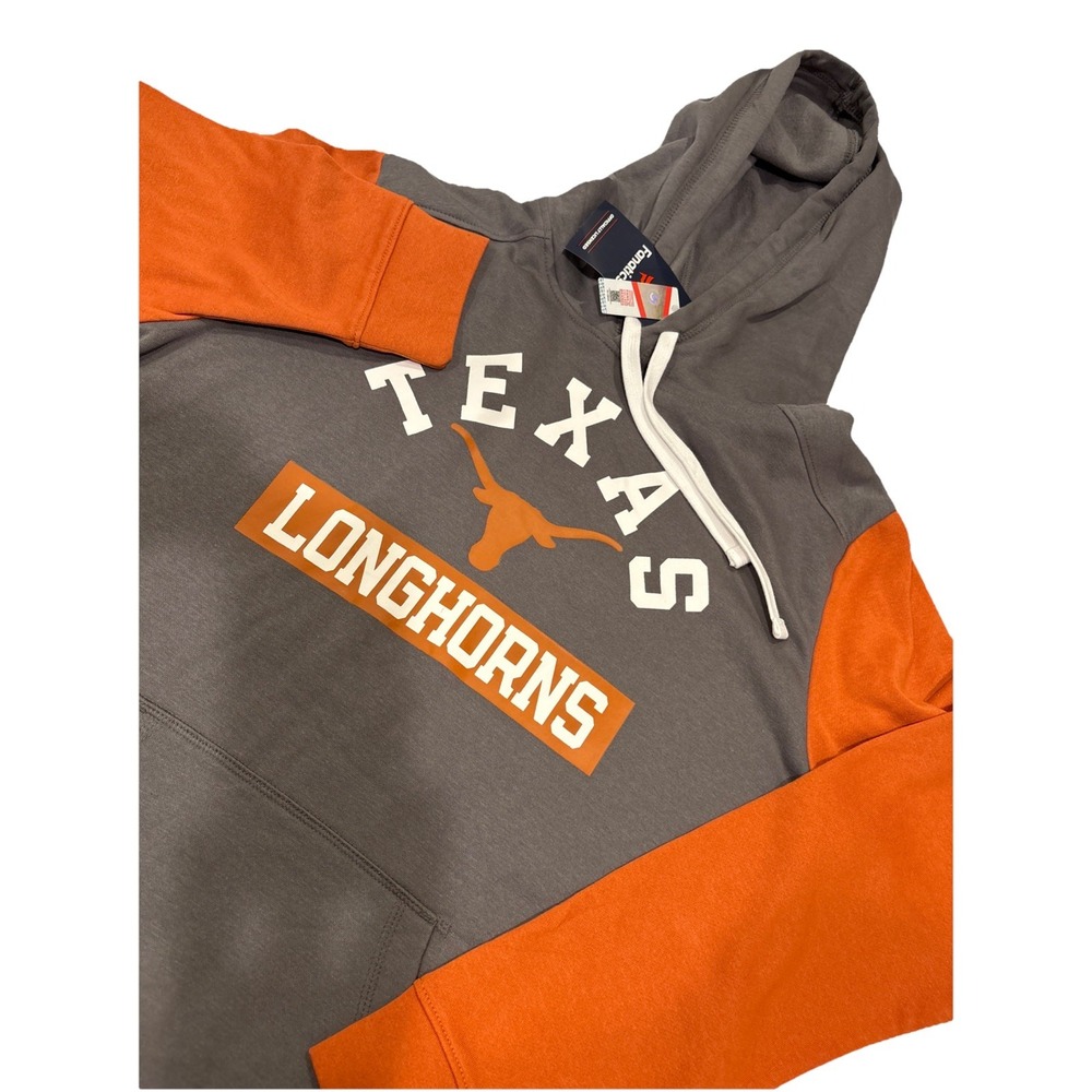 Texas‎ Longhorns Officially Licensed Color-block Fleece Hoodie Men's LARGE